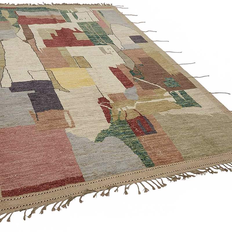 Nueva Alfombra Tejida a Mano de Estilo Marroquí - 203 cm x 310 cm - K0084000