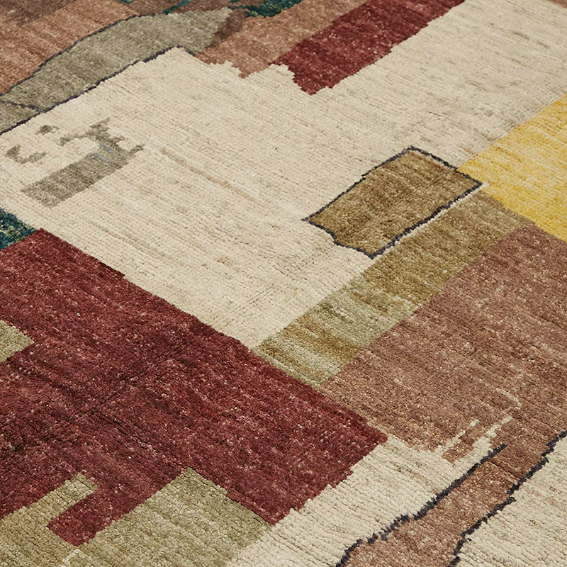 Nueva Alfombra Tejida a Mano de Estilo Marroquí - 203 cm x 310 cm - K0084000