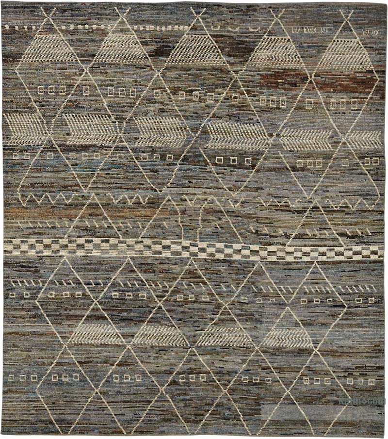 Nueva Alfombra Tejida a Mano de Estilo Marroquí - 261 cm x 297 cm - K0084004