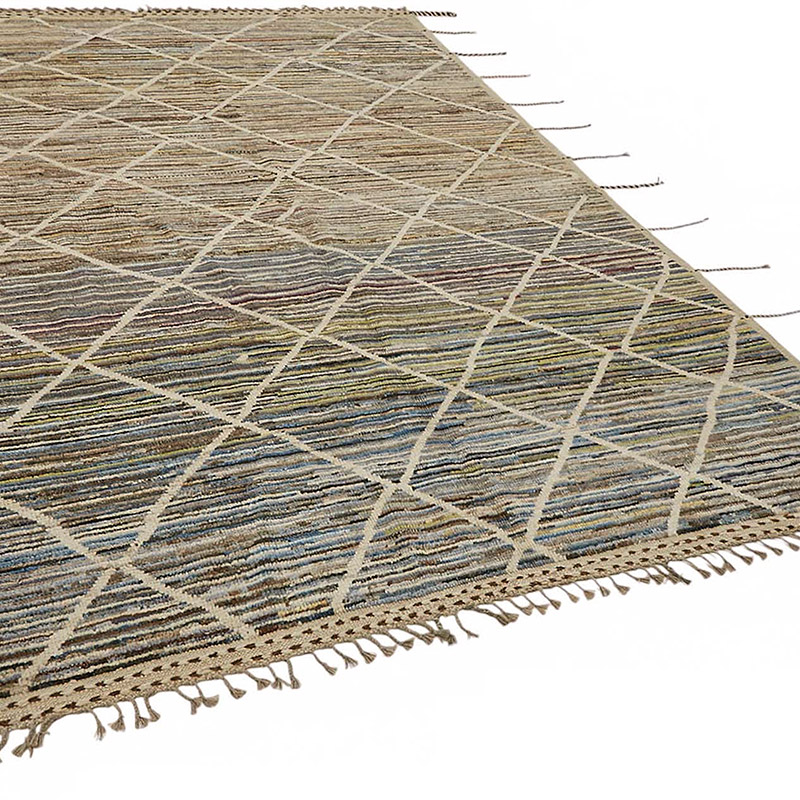 Nueva Alfombra Tejida a Mano de Estilo Marroquí - 199 cm x 300 cm - K0084006