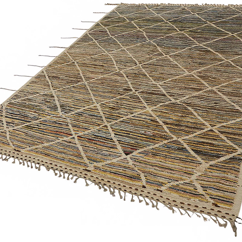 Nueva Alfombra Tejida a Mano de Estilo Marroquí - 199 cm x 300 cm - K0084006