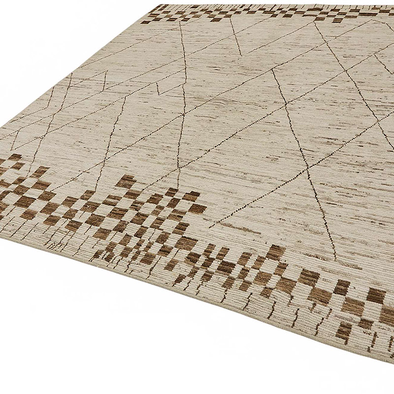 New Moroccan Style Hand-Knotted Rug - 8' 6" x 9' 7" (102" x 115") - K0084007