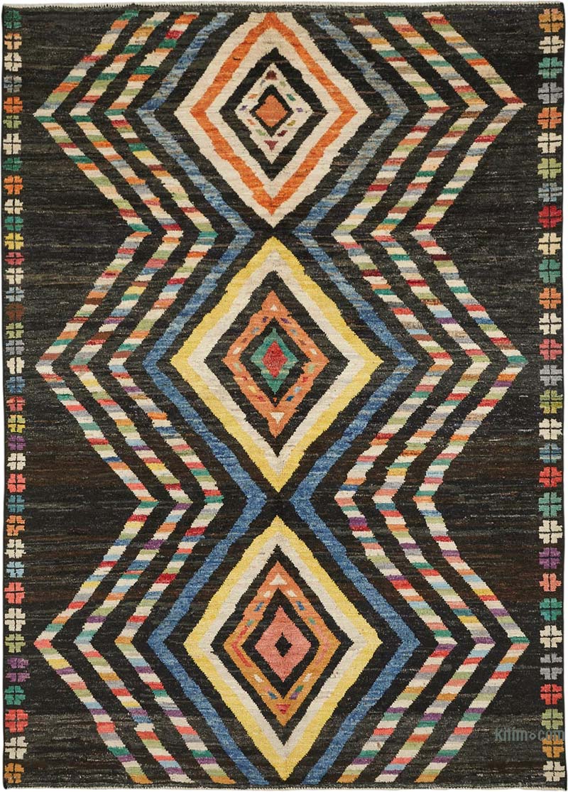 New Moroccan Style Hand-Knotted Rug - 6' 9" x 9' 6" (81" x 114") - K0084008