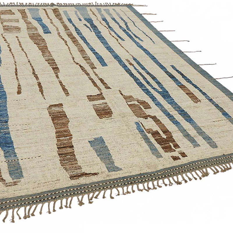 Nueva Alfombra Tejida a Mano de Estilo Marroquí - 211 cm x 302 cm - K0084018