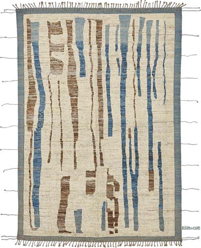 New Moroccan Style Hand-Knotted Rug - 6' 11" x 9' 11" (83" x 119")