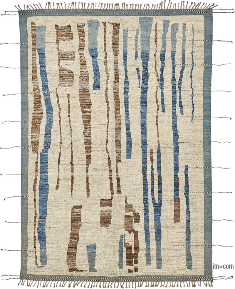 Nueva Alfombra Tejida a Mano de Estilo Marroquí - 211 cm x 302 cm - K0084018