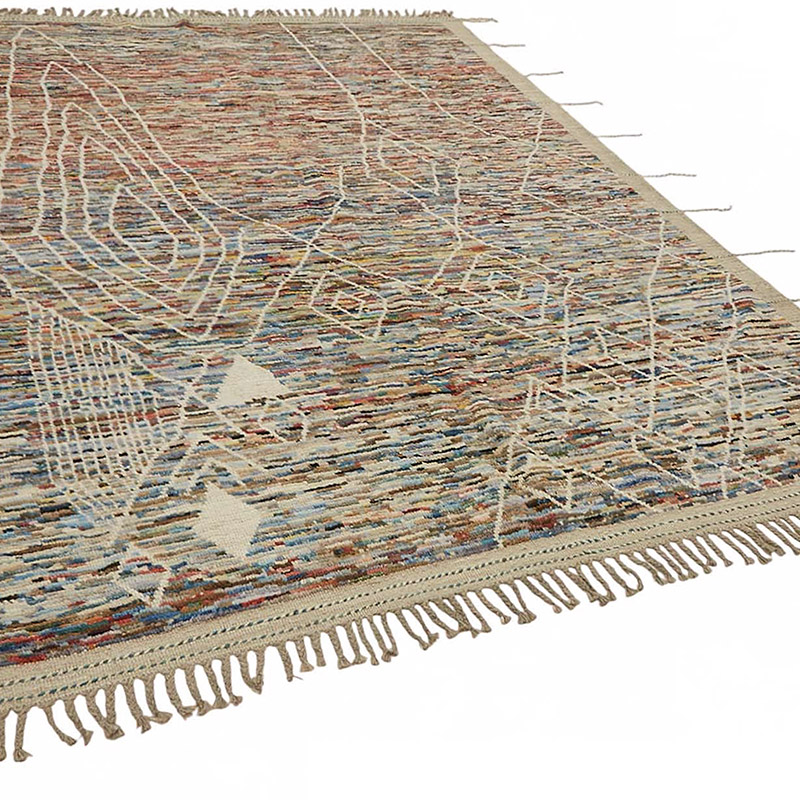 New Moroccan Style Hand-Knotted Rug - 7' 1" x 9' 9" (85" x 117") - K0084021