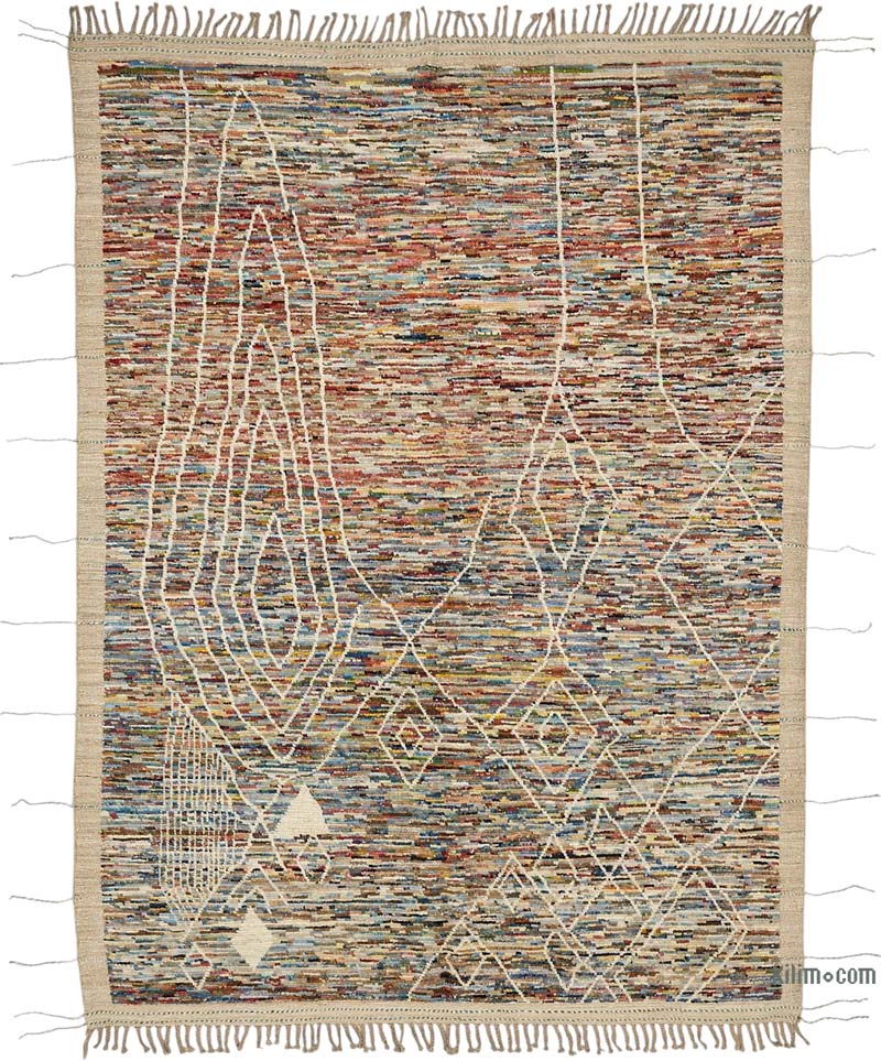 New Moroccan Style Hand-Knotted Rug - 7' 1" x 9' 9" (85" x 117") - K0084021