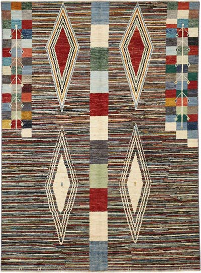 Nueva Alfombra Tejida a Mano de Estilo Marroquí - 170 cm x 231 cm