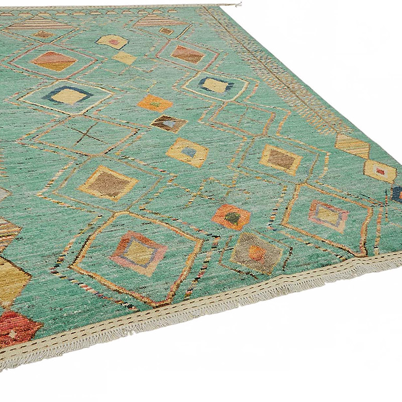 Nueva Alfombra Tejida a Mano de Estilo Marroquí - 202 cm x 300 cm - K0084030