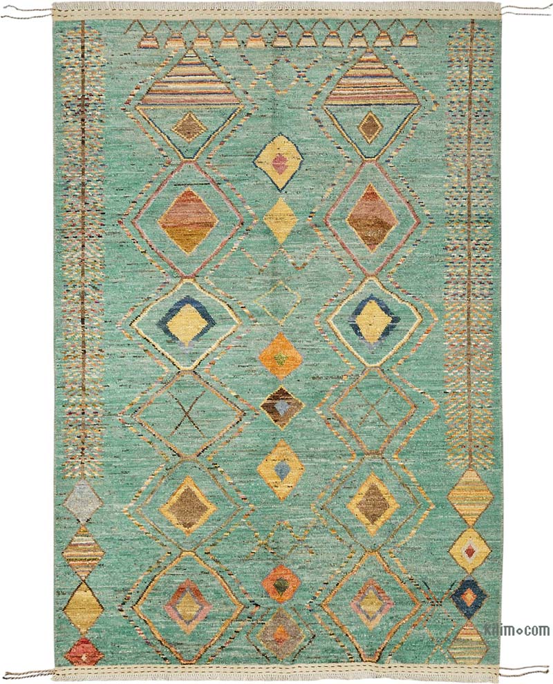Nueva Alfombra Tejida a Mano de Estilo Marroquí - 202 cm x 300 cm - K0084030