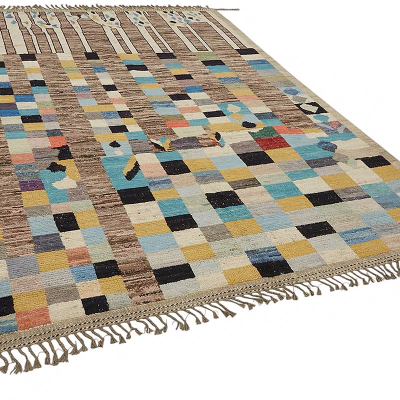 Nueva Alfombra Tejida a Mano de Estilo Marroquí - 201 cm x 297 cm - K0084033
