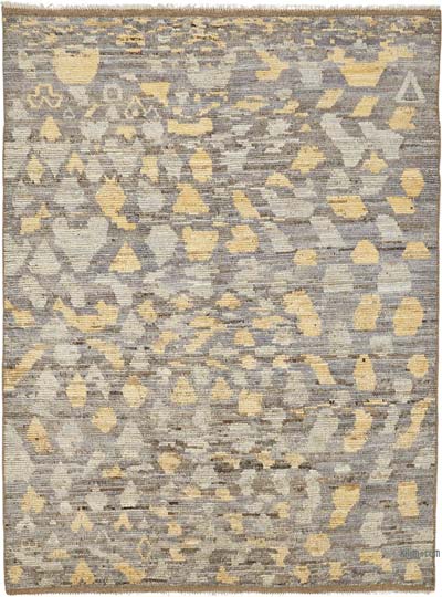 New Moroccan Style Hand-Knotted Rug - 4' 9" x 6' 8" (57" x 80")