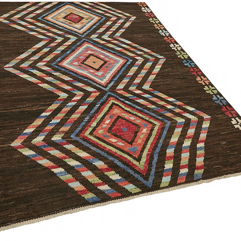 Nueva Alfombra Tejida a Mano de Estilo Marroquí - 173 cm x 238 cm - K0084051