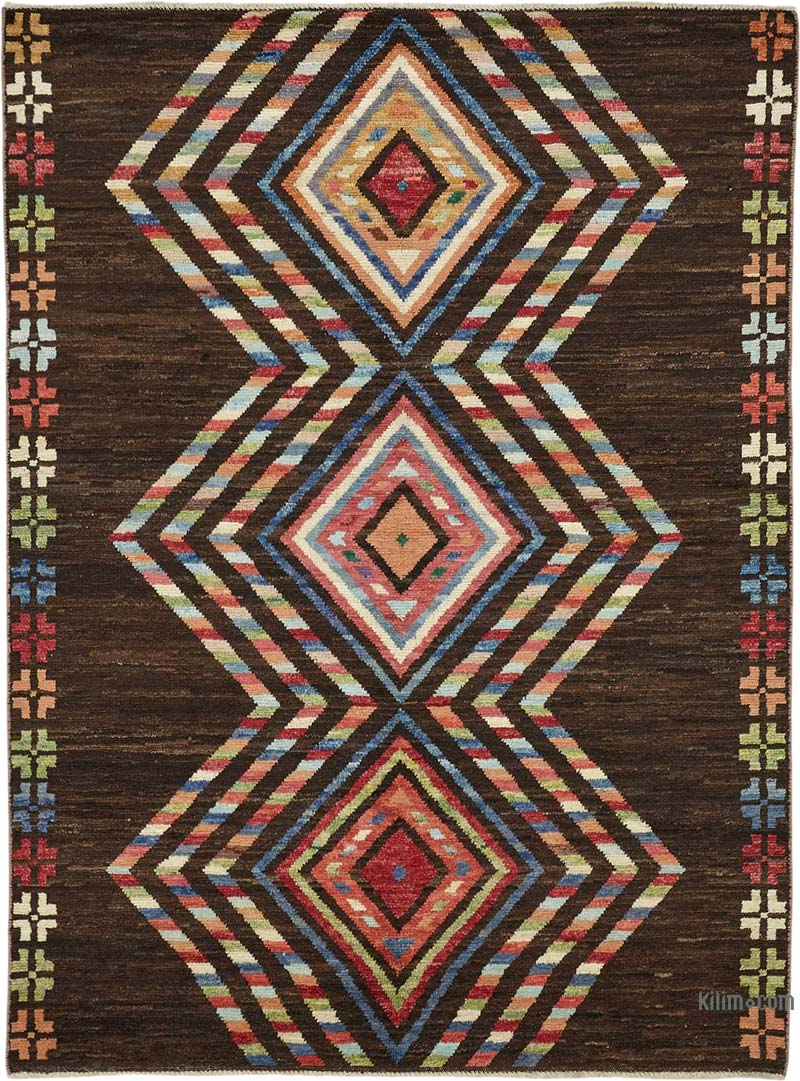 Nueva Alfombra Tejida a Mano de Estilo Marroquí - 173 cm x 238 cm - K0084051
