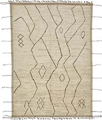 Yeni Fas Tarzı El Dokuma Halı - 208 cm x 303 cm