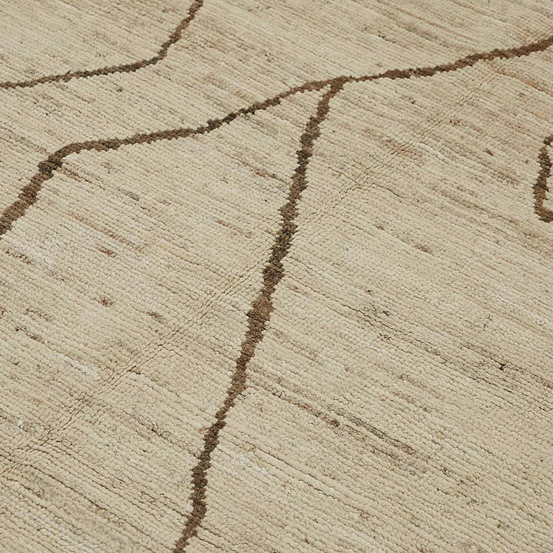 Nueva Alfombra Tejida a Mano de Estilo Marroquí - 208 cm x 303 cm - K0084057