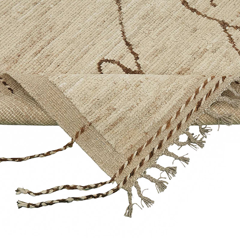 Nueva Alfombra Tejida a Mano de Estilo Marroquí - 208 cm x 303 cm - K0084057