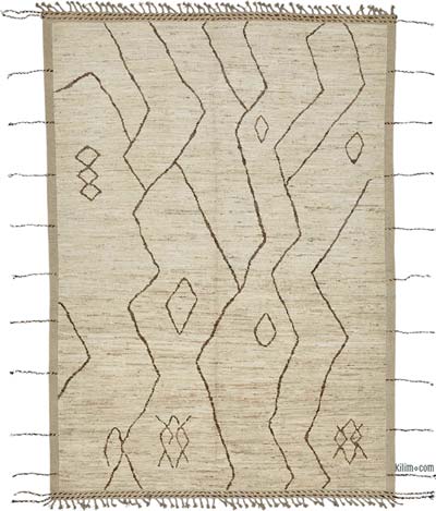 Yeni Fas Tarzi El Dokuma Hali - 208 cm x 303 cm