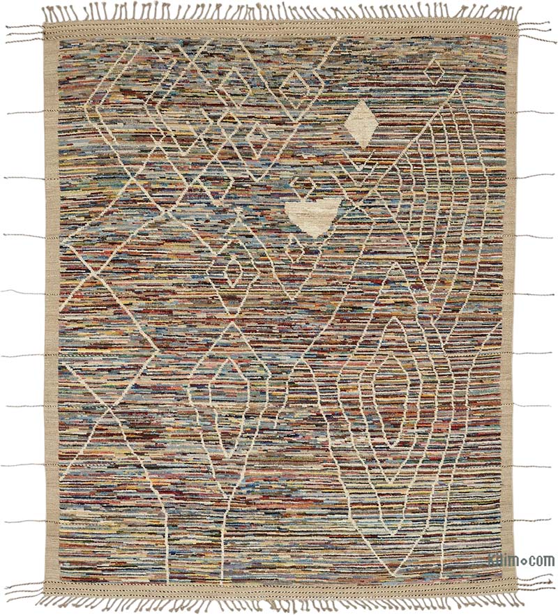 Nueva Alfombra Tejida a Mano de Estilo Marroquí - 245 cm x 310 cm - K0084058