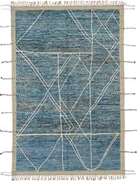 New Moroccan Style Hand-Knotted Rug - 6' 7" x 10'  (79" x 120")