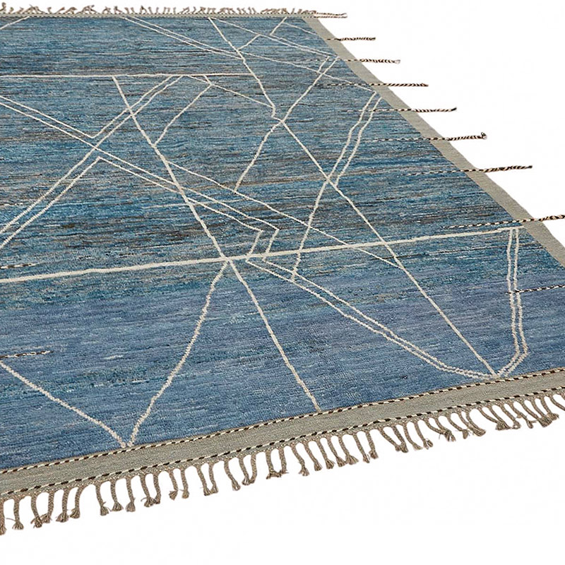 New Moroccan Style Hand-Knotted Rug - 6' 7" x 10'  (79" x 120") - K0084065