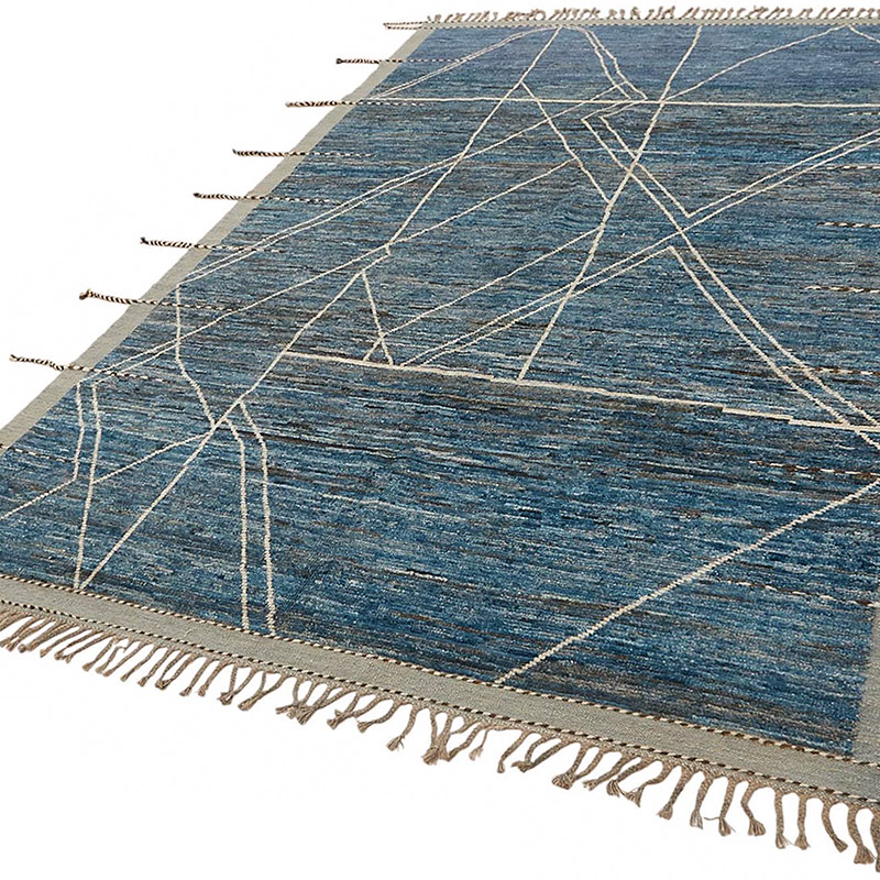 New Moroccan Style Hand-Knotted Rug - 6' 7" x 10'  (79" x 120") - K0084065