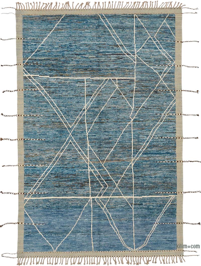 New Moroccan Style Hand-Knotted Rug - 6' 7" x 10'  (79" x 120") - K0084065