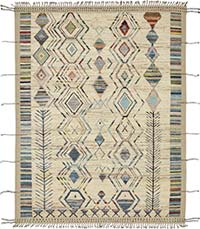 Yeni Fas Tarzı El Dokuma Halı - 256 cm x 307 cm