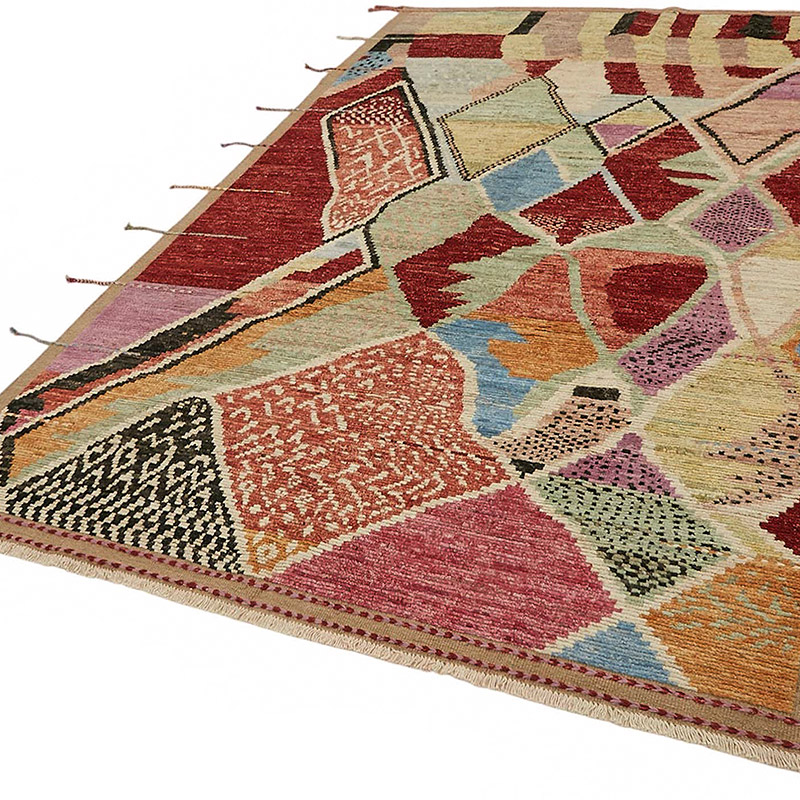New Moroccan Style Hand-Knotted Rug - 6' 7" x 10' 1" (79" x 121") - K0084067