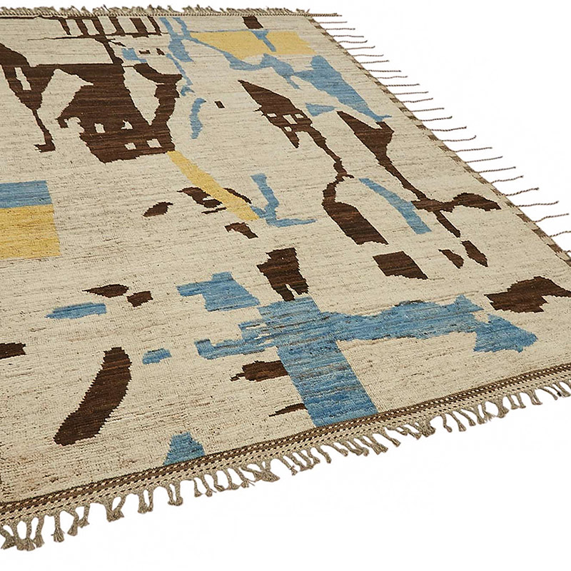 Nueva Alfombra Tejida a Mano de Estilo Marroquí - 206 cm x 303 cm - K0084069