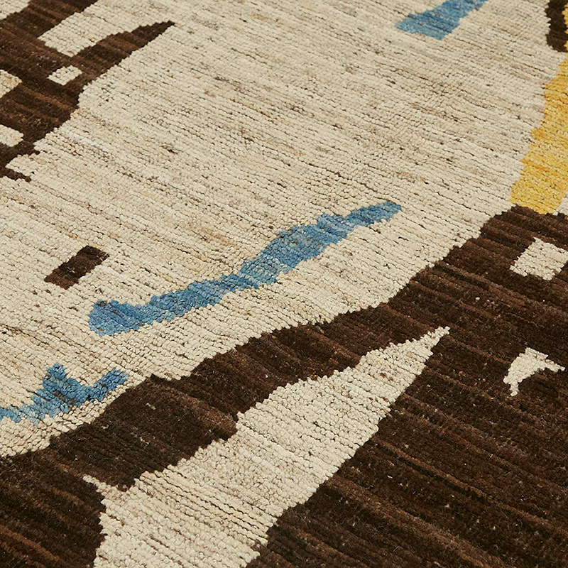 Nueva Alfombra Tejida a Mano de Estilo Marroquí - 206 cm x 303 cm - K0084069