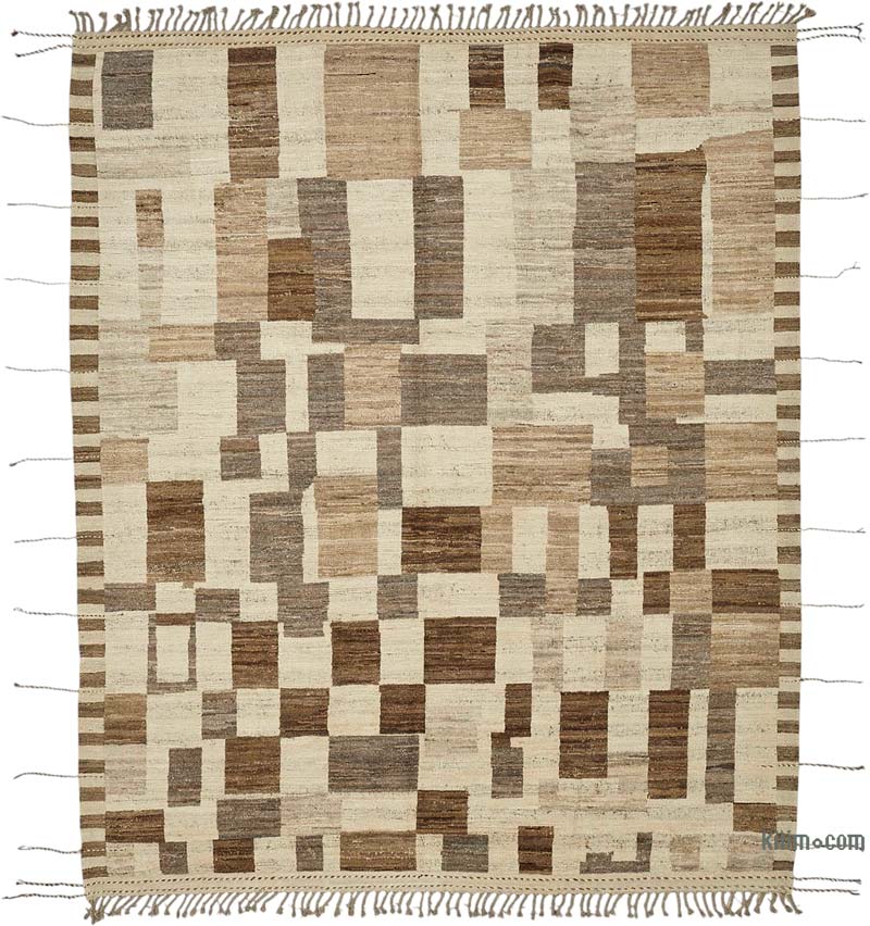 Nueva Alfombra Tejida a Mano de Estilo Marroquí - 228 cm x 312 cm - K0084070