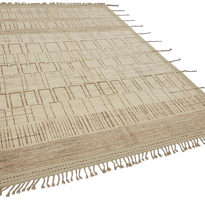 Nueva Alfombra Tejida a Mano de Estilo Marroquí - 202 cm x 307 cm - K0084076