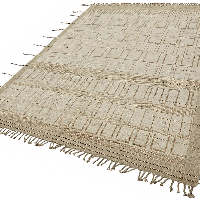 Nueva Alfombra Tejida a Mano de Estilo Marroquí - 202 cm x 307 cm - K0084076