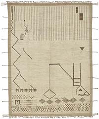 New Moroccan Style Hand-Knotted Rug - 9' 1" x 12' 2" (109" x 146")