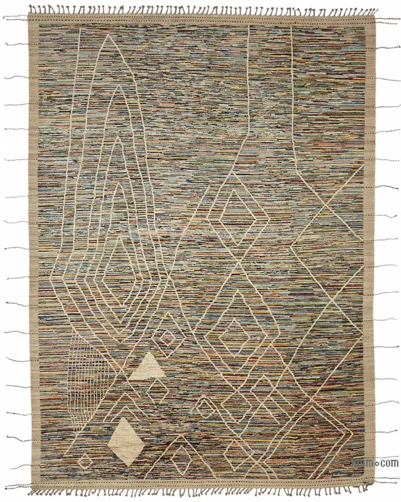 New Moroccan Style Hand-Knotted Rug - 10' 1" x 14' 2" (121" x 170") - K0084081