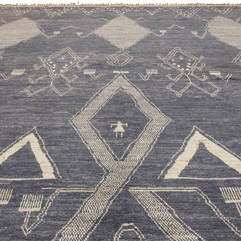 New Moroccan Style Hand-Knotted Rug - 10' 8" x 14' 9" (128" x 177") - K0084088