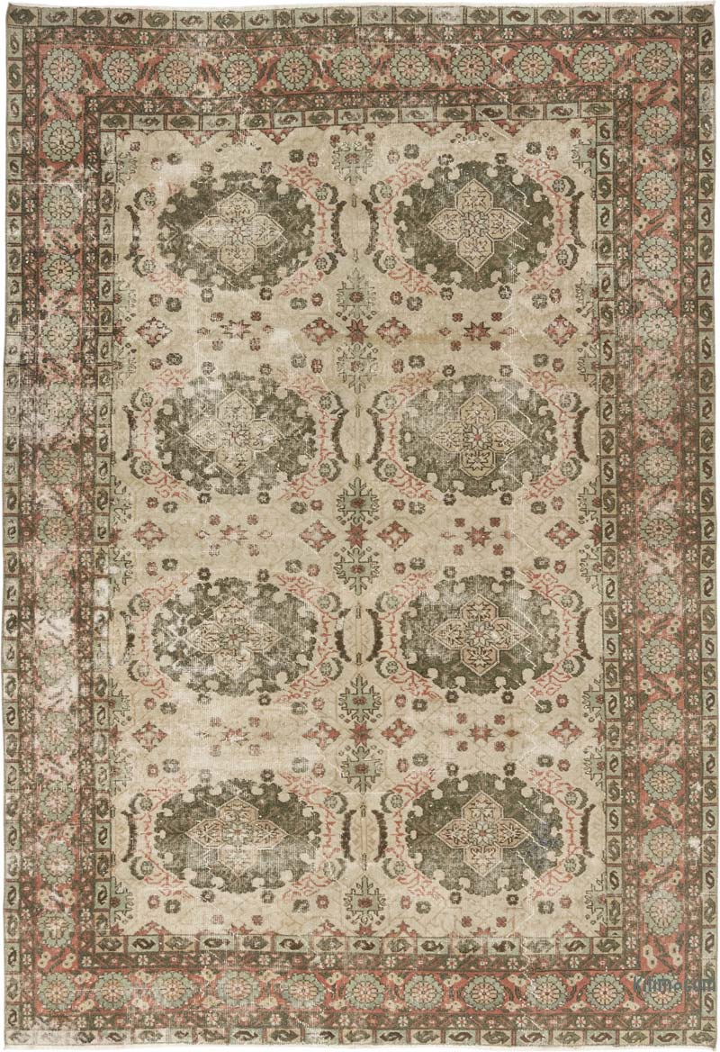 Vintage Turkish Hand-Knotted Rug - 7' 1" x 10' 3" (85" x 123") - K0084132