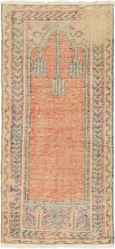 El Dokuma Vintage Halı - 61 cm x 125 cm