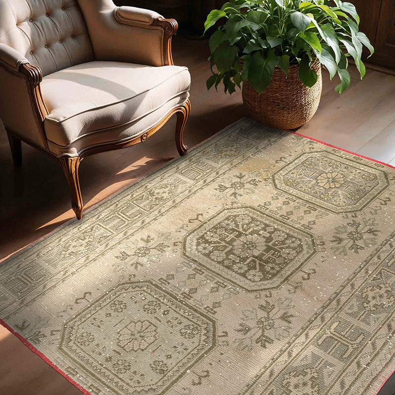 El Dokuma Vintage Hali - 148 cm x 163 cm - K0084137