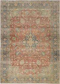 Vintage Hand-Knotted Oriental Rug - 7' 10" x 10' 9" (94" x 129")