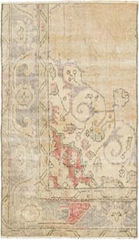 Alfombra Vintage Turca Anudada a Mano - 65 cm x 112 cm