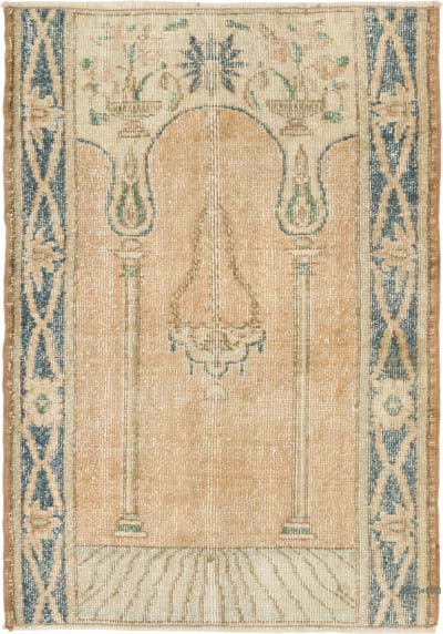 El Dokuma Vintage Halı - 79 cm x 111 cm