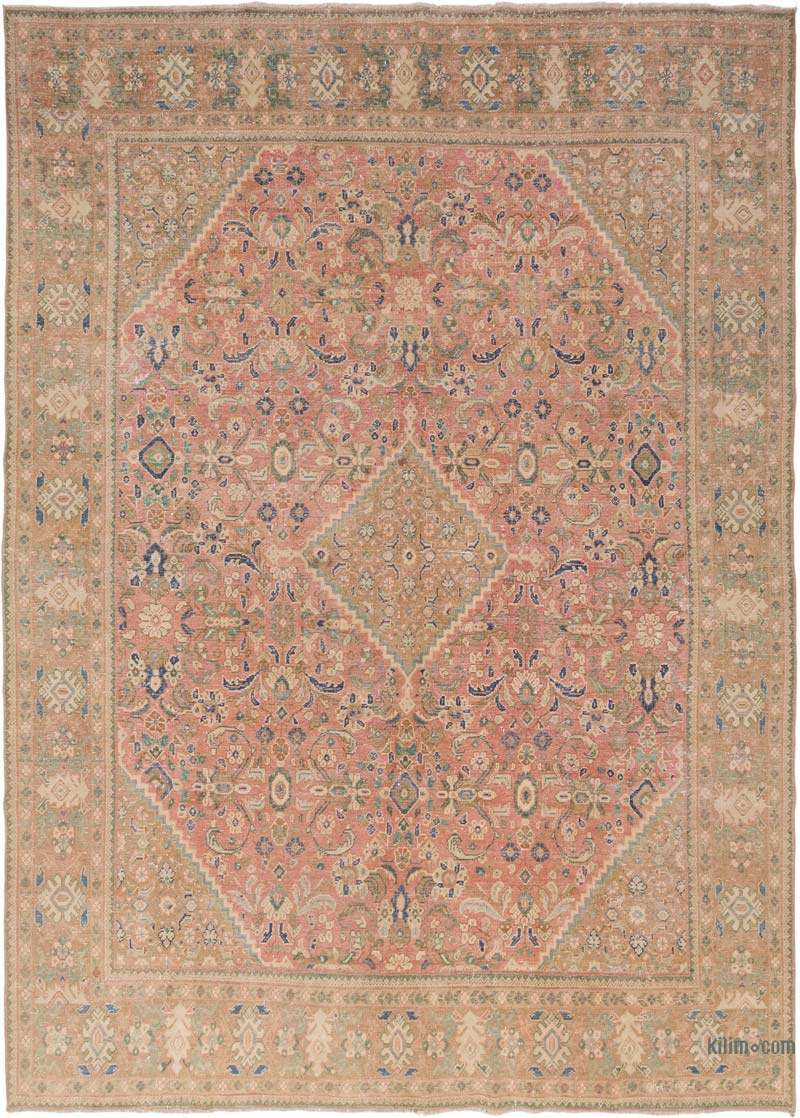 Vintage Hand-Knotted Oriental Rug - 9' 4" x 12' 10" (112" x 154") - K0084149