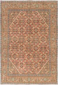 Alfombra Oriental Vintage Anudada a Mano - 211 cm x 305 cm