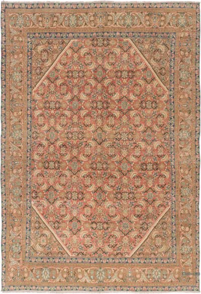 Vintage Hand-Knotted Oriental Rug - 6' 11" x 10'  (83" x 120")