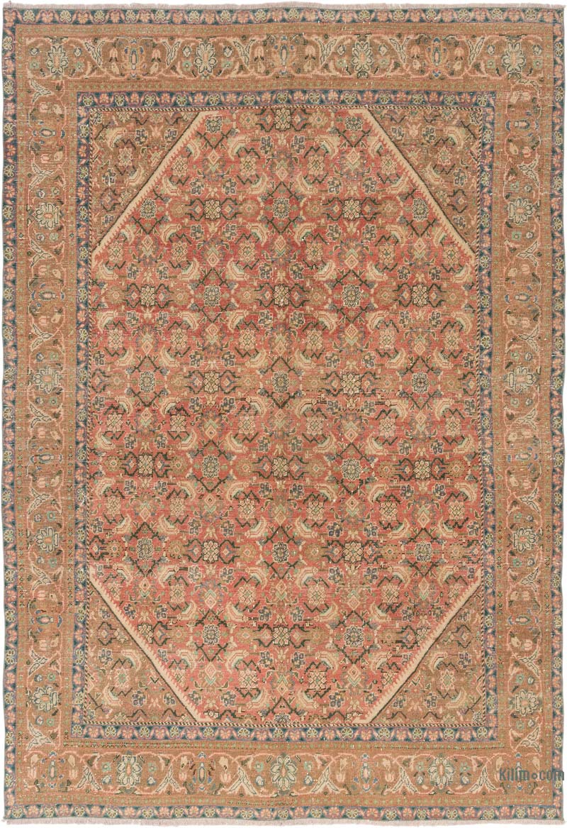 Alfombra Oriental Vintage Anudada a Mano - 211 cm x 305 cm - K0084151