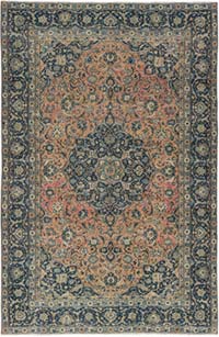 Vintage Hand-Knotted Oriental Rug - 7' 5" x 11' 3" (89" x 135")