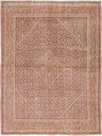 Vintage Hand-Knotted Oriental Rug - 9' 7" x 12' 10" (115" x 154")